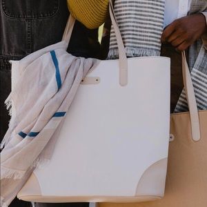October Jaipur Ivory Tote - Vegan Leather
